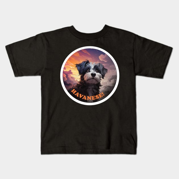 Havanese Kids T-Shirt by SquishyKitkat